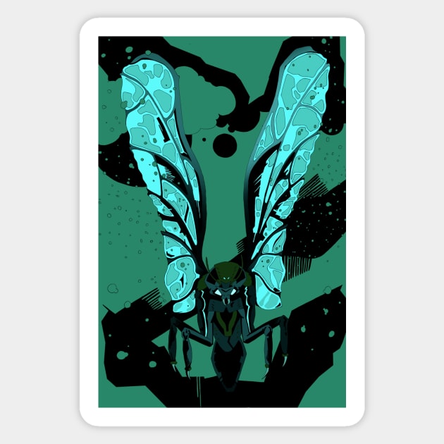 Queen of Monsters: Mothra Sticker by sketchart